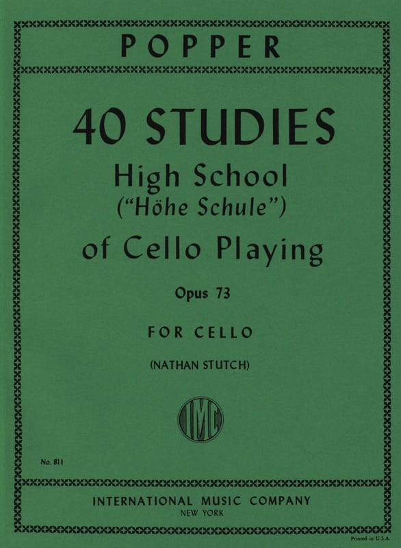 Popper D. Estudios Op.73 para Violoncello - Métodos y Estudios para Violonchelo por Nathan Stutch - Partituras Musicales