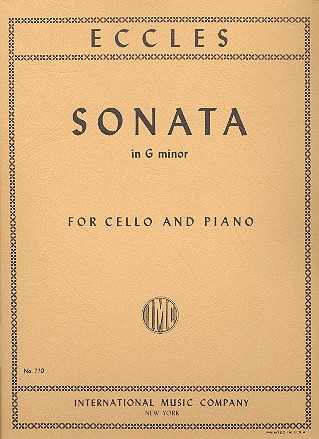 ECCLES H. - SONATA SOL m - VIOLONCHELO Y PIANO