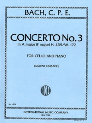 BACH C.P.E. - CONCIERTO Nº3 LA M - W.172