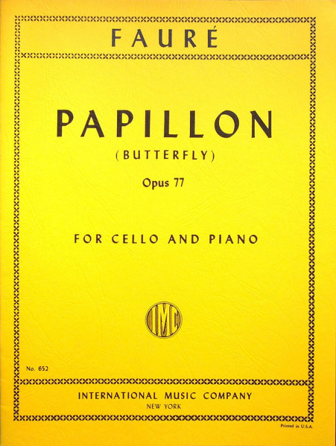 FAURE G. - PAPILLON - OP.77