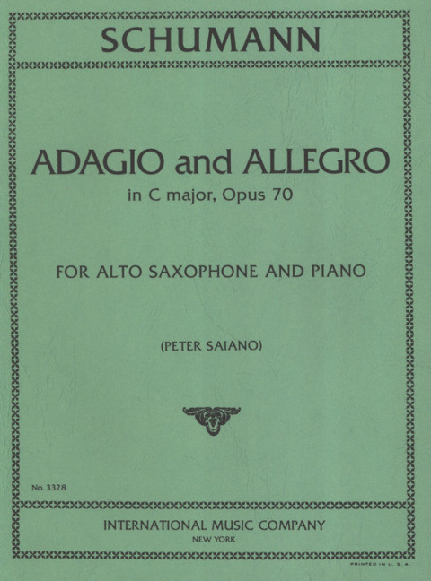 SCHUMANN R. - ADAGIO Y ALLEGRO DO M - OP.70 SAX ALTO