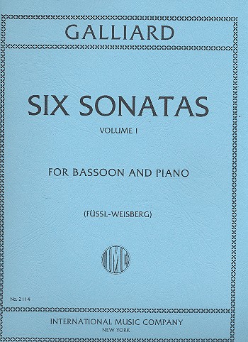 GALLIARD J.E. - SONATAS V.1 (6) -FAGOT Y PIANO