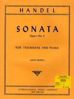 HANDEL G.F. - SONATA Nº4 LA m - OP.1- TROMBON Y PIANO-