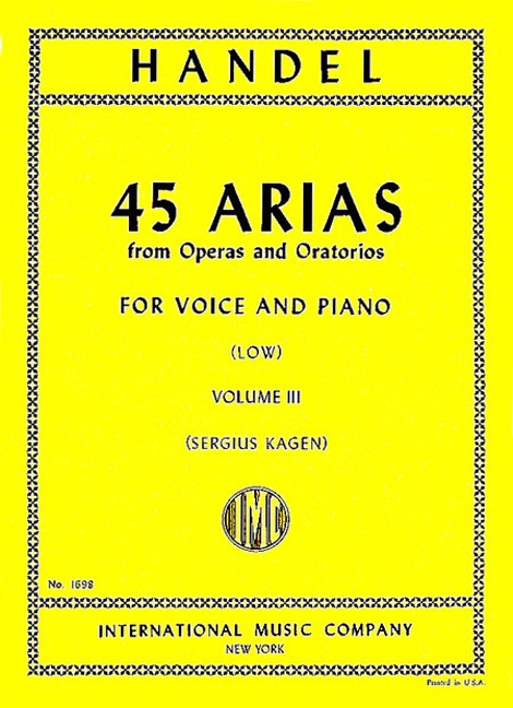HANDEL G.F. - ARIAS DE OPERA V.3 (45) LOW -