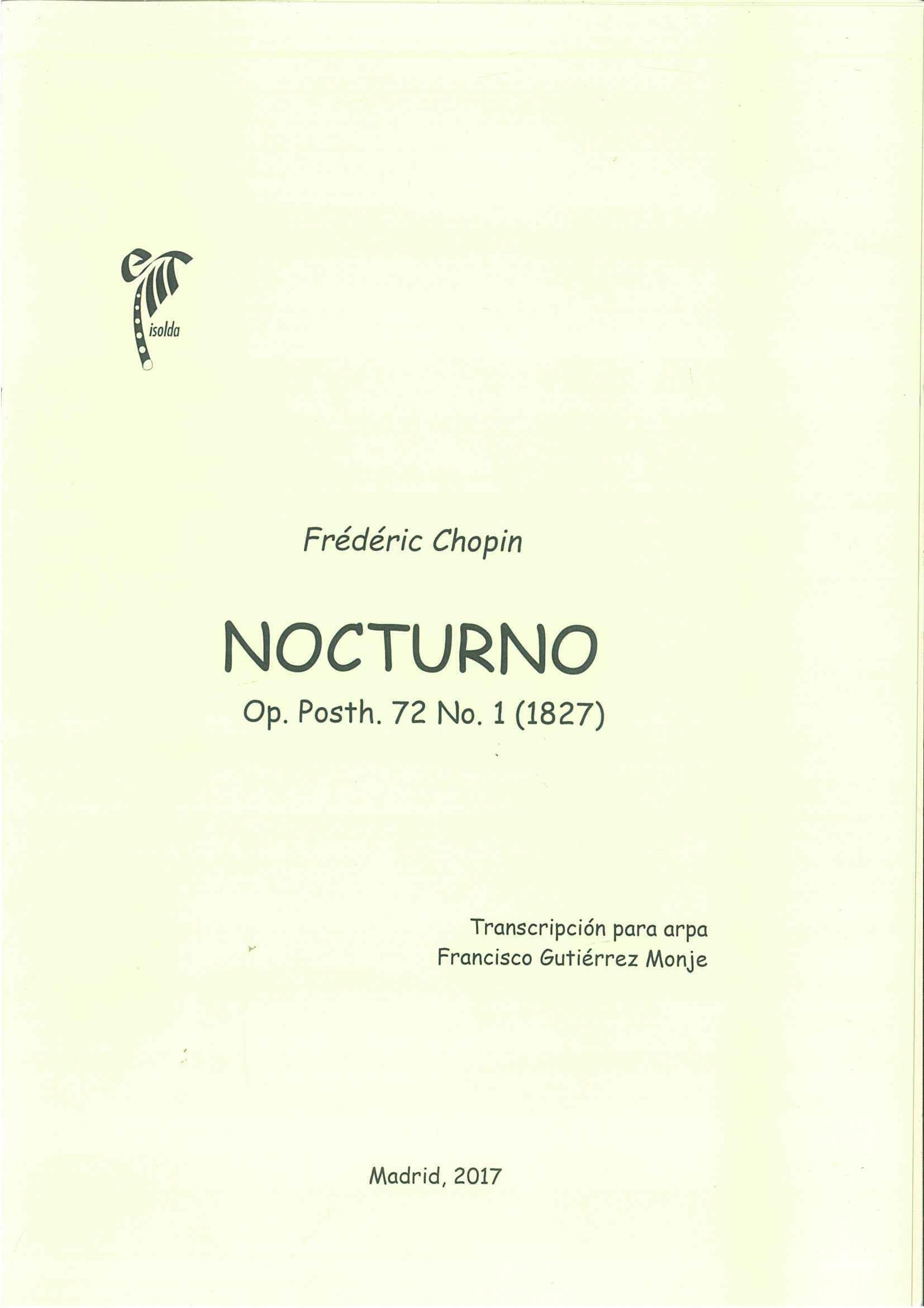 CHOPIN F. - NOCTURNO OP.POST.72 Nº 1 - ARPA