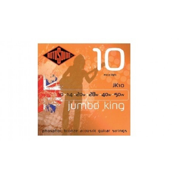 CUERDA GUITARRA ACUSTICA - ROTOSOUND JK10 JUMBO KING 10-50