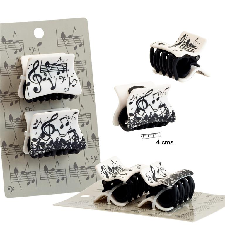 REGALO - SET 2 PINZAS DE PELO MUSICA