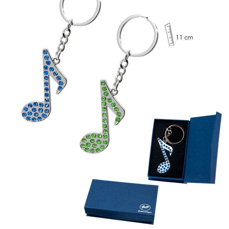 REGALO - LLAVERO CON NOTAS MUSICA Y PIEDRITAS DE COLORES