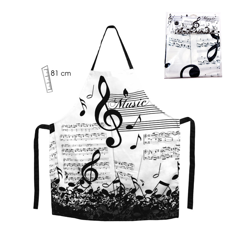 REGALO - DELANTAL CON MOTIVOS MUSICALES