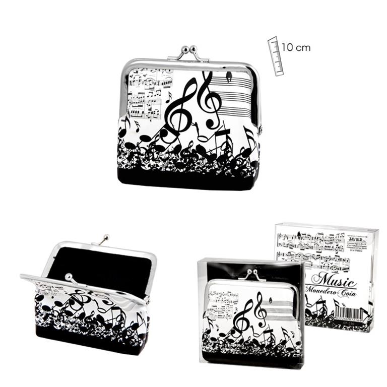 REGALO - MONEDERO CON CLIP CON MOTIVOS MUSICALES (10cm)