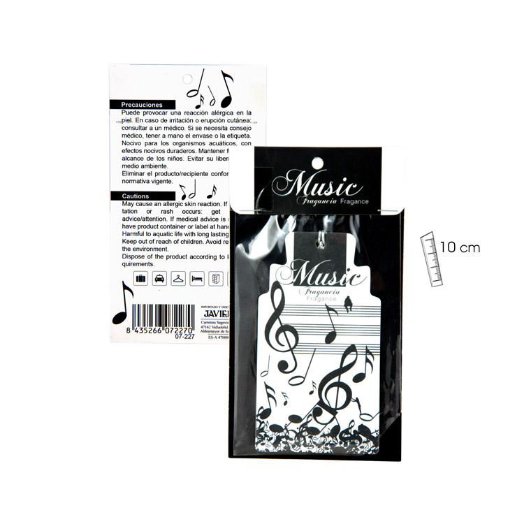 REGALO - BOLSA DE AROMA PARA EL COCHE CON MOTIVOS MUSICALES (8cm)