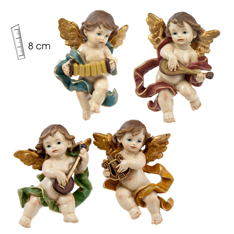 REGALO - FIGURA DE ANGELITO MUSICAL (8cm)