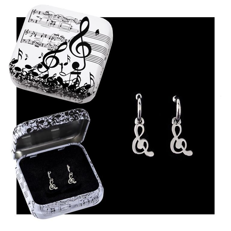 REGALO - PENDIENTES CLAVE DE SOL EN LATA