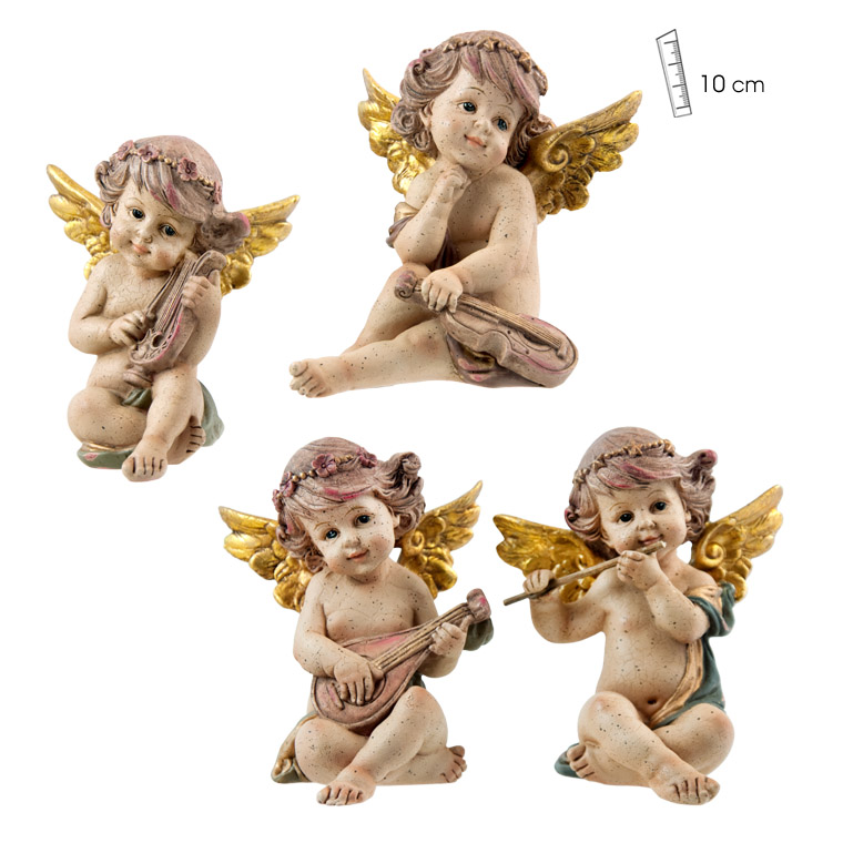 REGALO - FIGURA ANGELITO MUSICAL SENTADO (10CM)