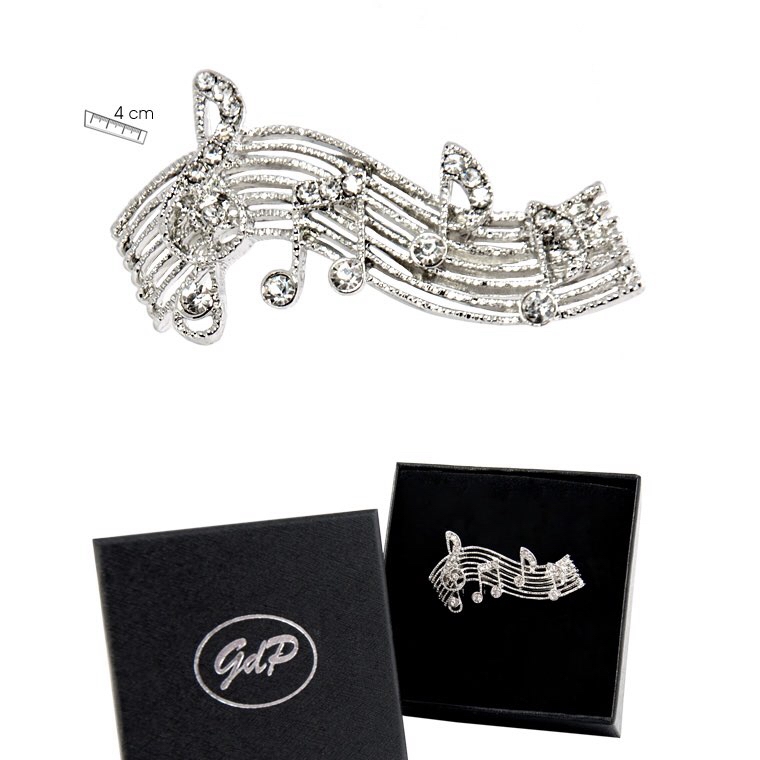 REGALO - BROCHE METAL PENTAGRA MUSICAL