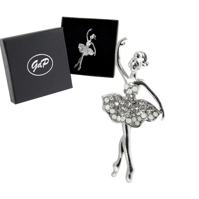 REGALO - BROCHE METAL BAILARINA BRILLANTE