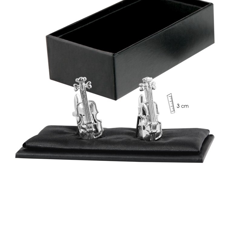 REGALO. - GEMELOS VIOLINES PLATEADOS (COD=JV08258)