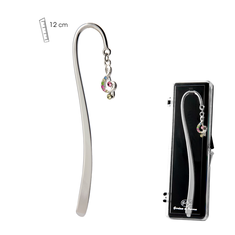 REGALO - PUNTO DE LIBRO CON CLAVE DE SOL (PIEDRECITAS)