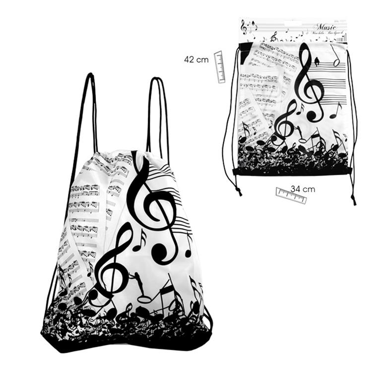 REGALO - MOCHILA DE TELA CON MOTIVOS MUSICALES