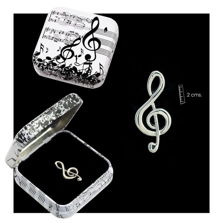 REGALO - PIN CLAVE DE SOL PLATEADO