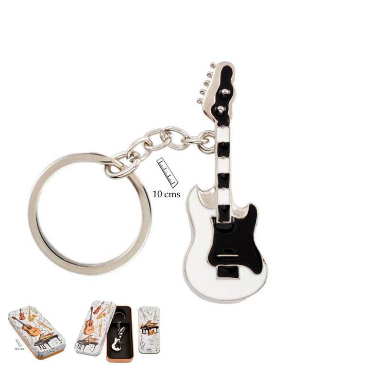 REGALO - LLAVERO GUITARRA ELECTRICA BLANCO/NEGRO