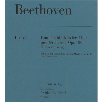 BEETHOVEN L.V. - FANTASIA CORAL - OP.80 URTEXT (HENLE ) (BOLSILLO)