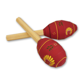 MARACA - MADERA ACADEMY (PAR) 9" ROJA