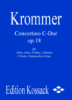 KROMMER F. - CONCERTINO DO M    FL/OB/V/2TR/2VA/VC/CB - OP.18