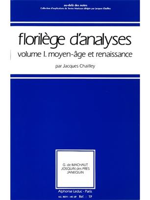 CHAILLEY J. - FLORILEGE D-ANALYSES V.1 -