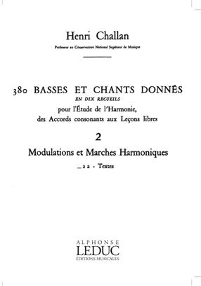 CHALLAN H. - BASSES ET CHANTS DONNES V.2A (380) -