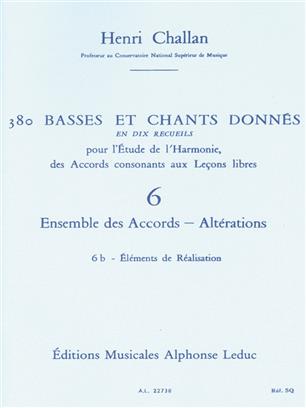CHALLAN H. - BASSES ET CHANTS DONNES V.6B (380) -