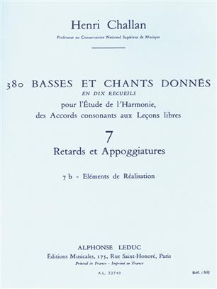CHALLAN H. - BASSES ET CHANTS DONNES V.7B (380) -