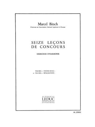 BITSCH M. - LECCONES DE CONCURSO V.2 (16) REALIZACIONES (EJERCICIOS DE ARMONIA) -