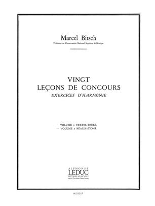 BITSCH M. - LECCONES DE CONCURSO (20) PROFESOR (EJERCICIOS DE ARMONIA) -