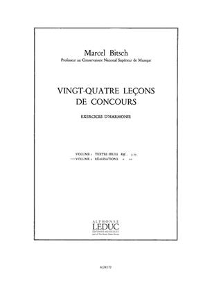 BITSCH M. - LECCONES DE CONCURSO (24) REALIZACIONES (EJERCICIOS DE ARMONIA) -