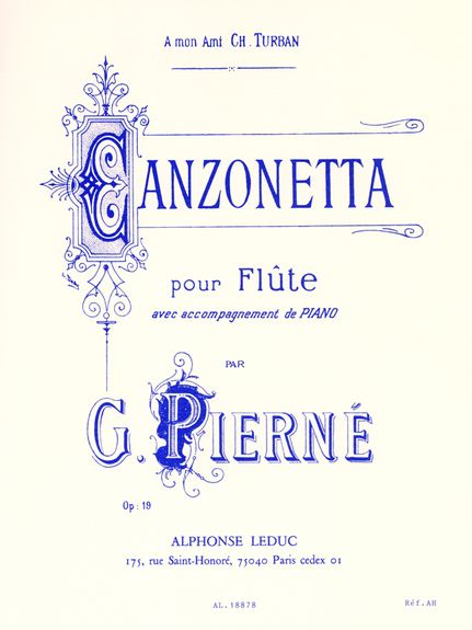 PIERNE G. - CANZONETTA OP.19 FLAUTA