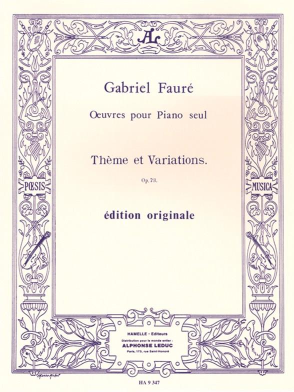 FAURE G. - TEMA Y VARIACION - OP.73