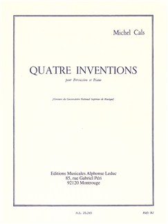 CALS M. - QUATRE  INVENTIONS 4 PERCUSION