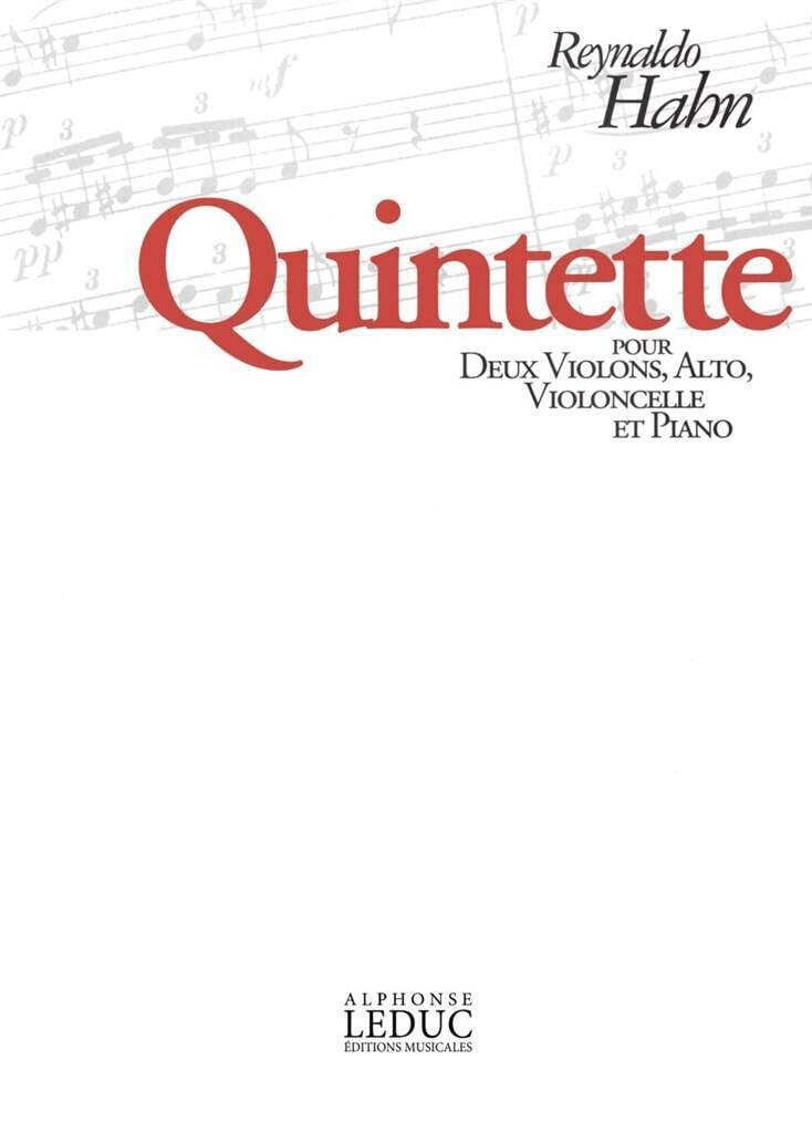 R.HAHN.-Quinteto para 2 Violines, Viola, Violoncello y Piano