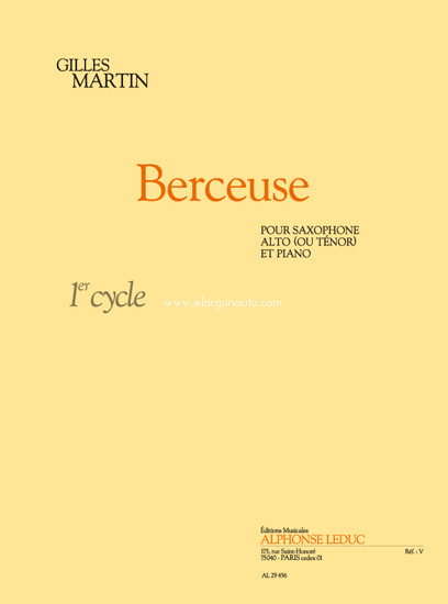 MARTIN G. - BERCEUSE 1er CICLO (SAXO Y PIANO)