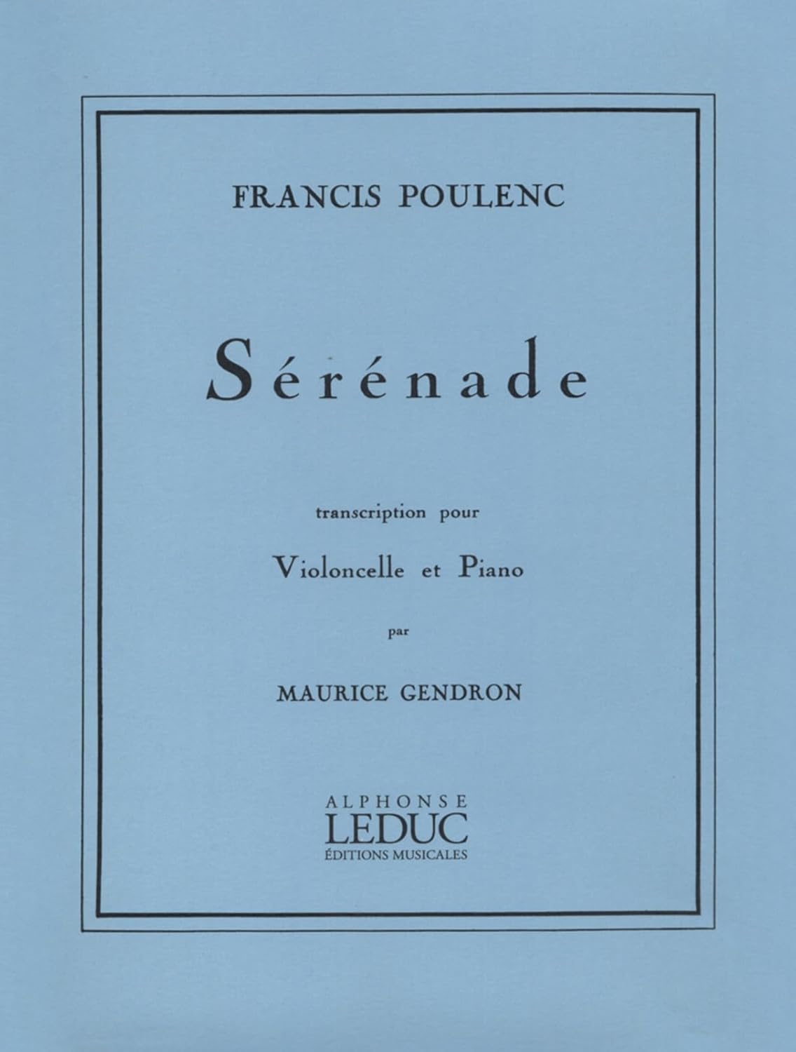 Francis Poulenc - Sérénade (Cello/Piano)
