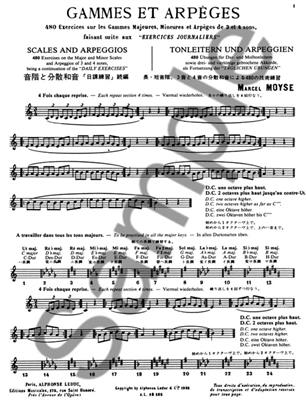 MOYSE M. - ESCALAS Y ARPEGIOS (480 EJERCICIOS) -(FL) 3
