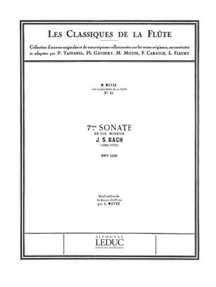 BACH J.S. - SONATA SOL m - BWV.1020