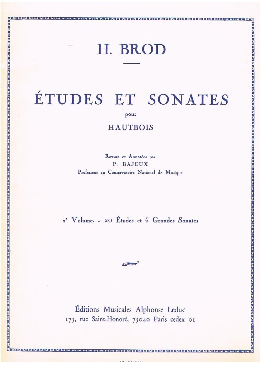 BROD H. - ESTUDIOS Y SONATAS V.2 -