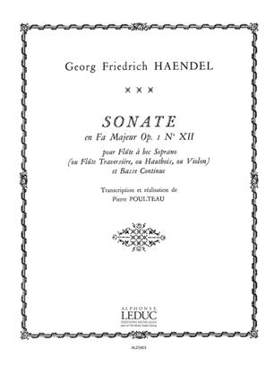 HANDEL G.F. - SONATA FA M - OP.1 Nº12 (PBPE o FLAUTA Y PIANO)
