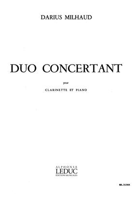 MILHAUD D. - DUO CONCERTANTE - (CL/P)