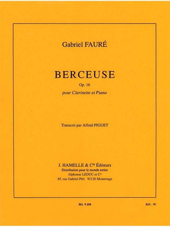 FAURE G. - BERCEUSE - OP.16