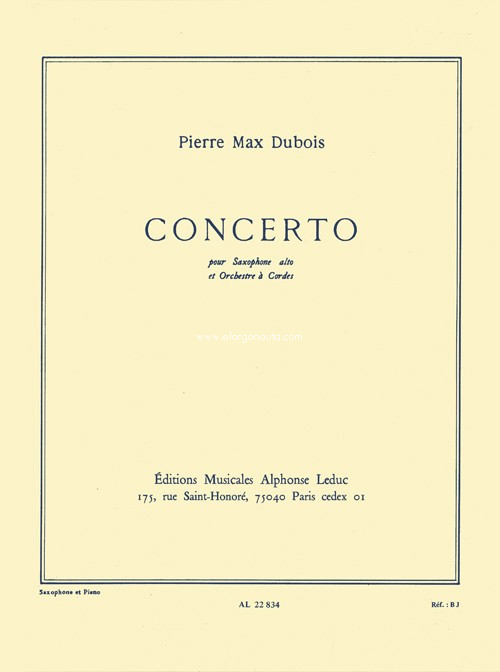 DUBOIS P.M. - CONCIERTO -