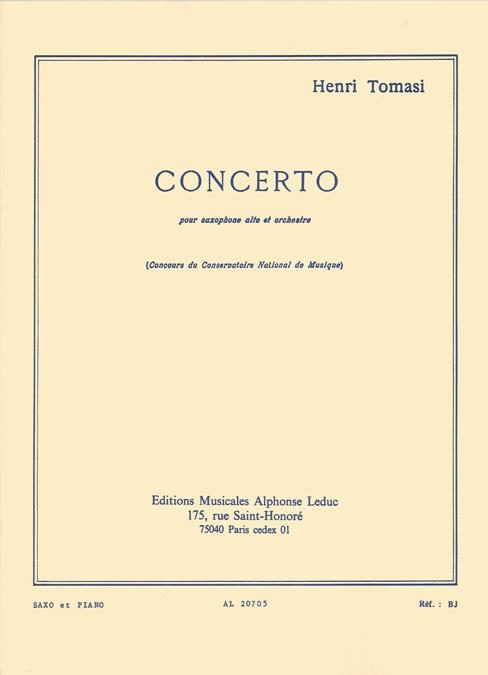 TOMASI H. - CONCIERTO -SAX