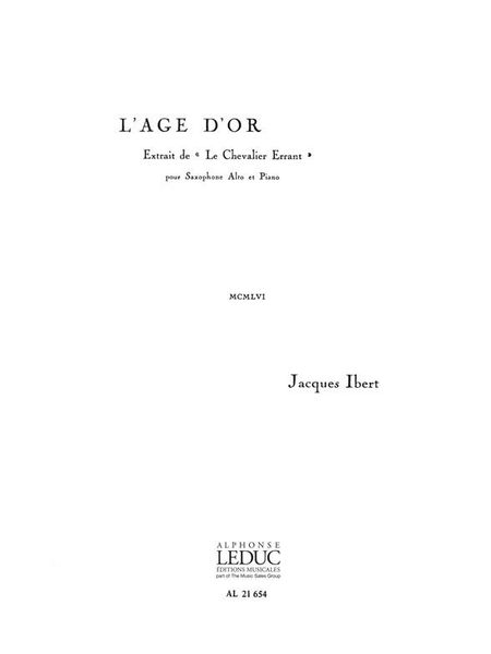 IBERT J. - L-AGE D-OR (LE CHEVALIER ERRANT) -